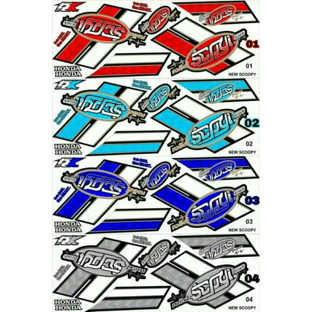 Sticker Striping Variasi Thailand Thailook New Scoopy Fi 2017