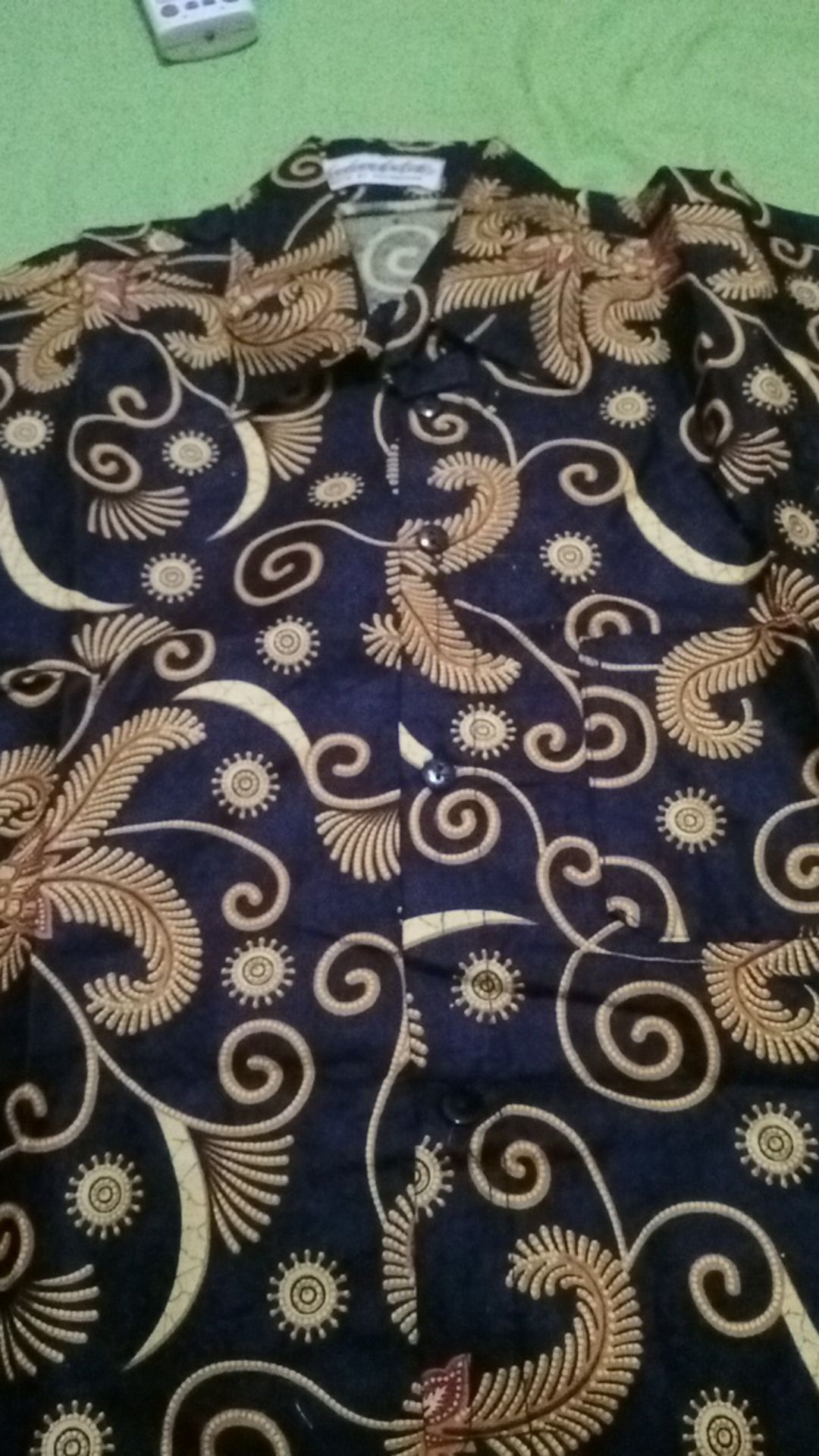 Kemeja Batik Anak Motif Salju Orange