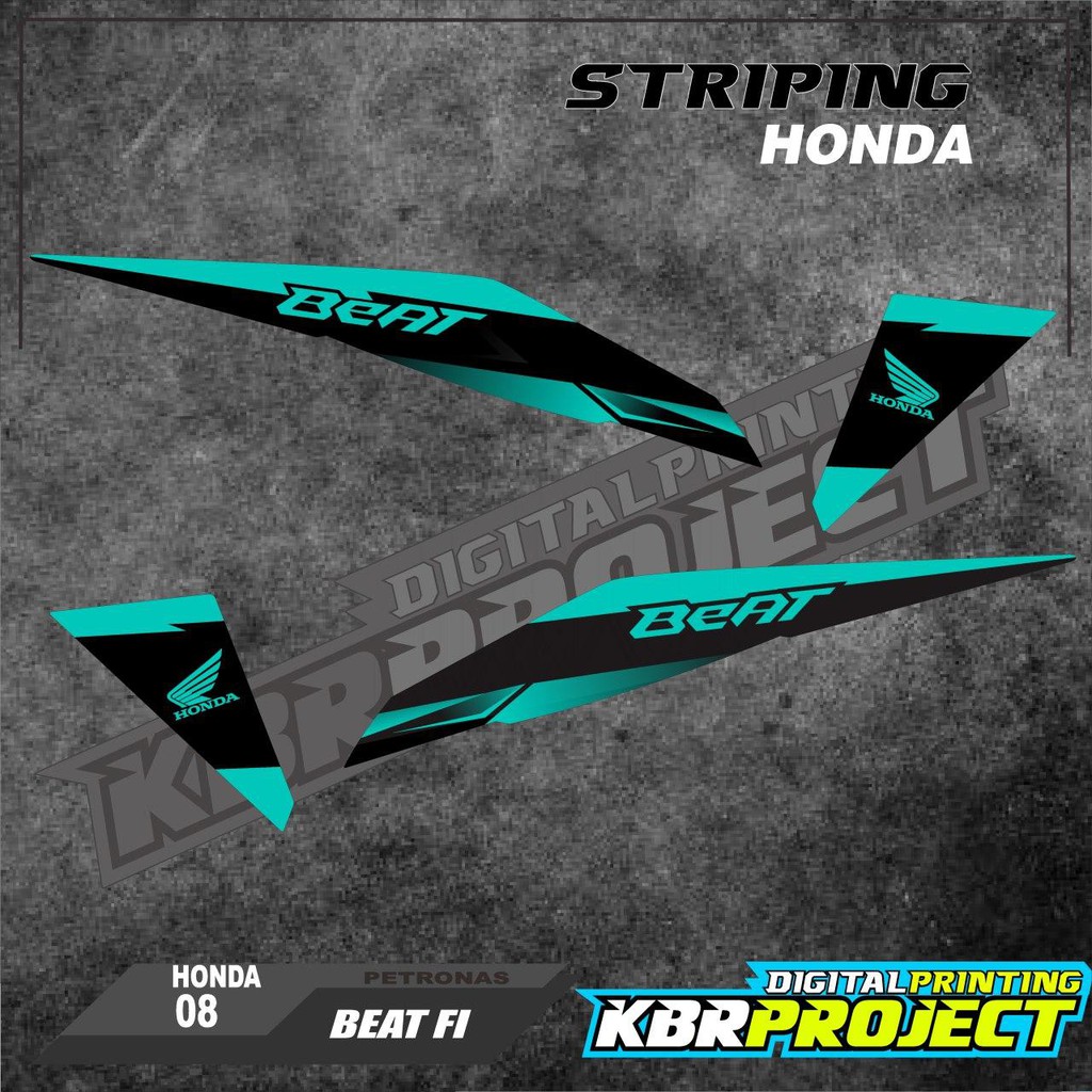 (cod) BEAT FI LAMA 2013 2014 2015 Stiker Motor Striping Variasi Honda Skotlet Scotlite TRANSPARAN