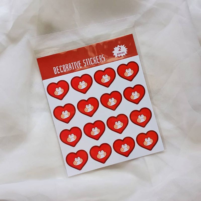 

Decorative Stickers | stiker lucu untuk scrapbook planner bujo motif beruang kelinci
