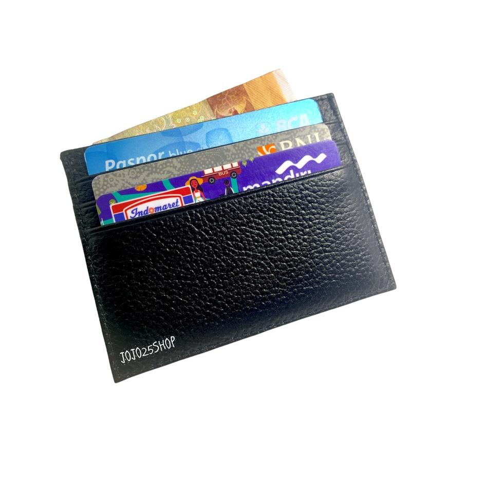 DOMPET KARTU / CARD HOLDER KULIT ASLI PRIA WANITA BRANDED BB 57 HITAM