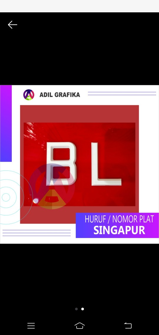 Huruf/nomor Plat Mobil Satuan/grosir - Singapur