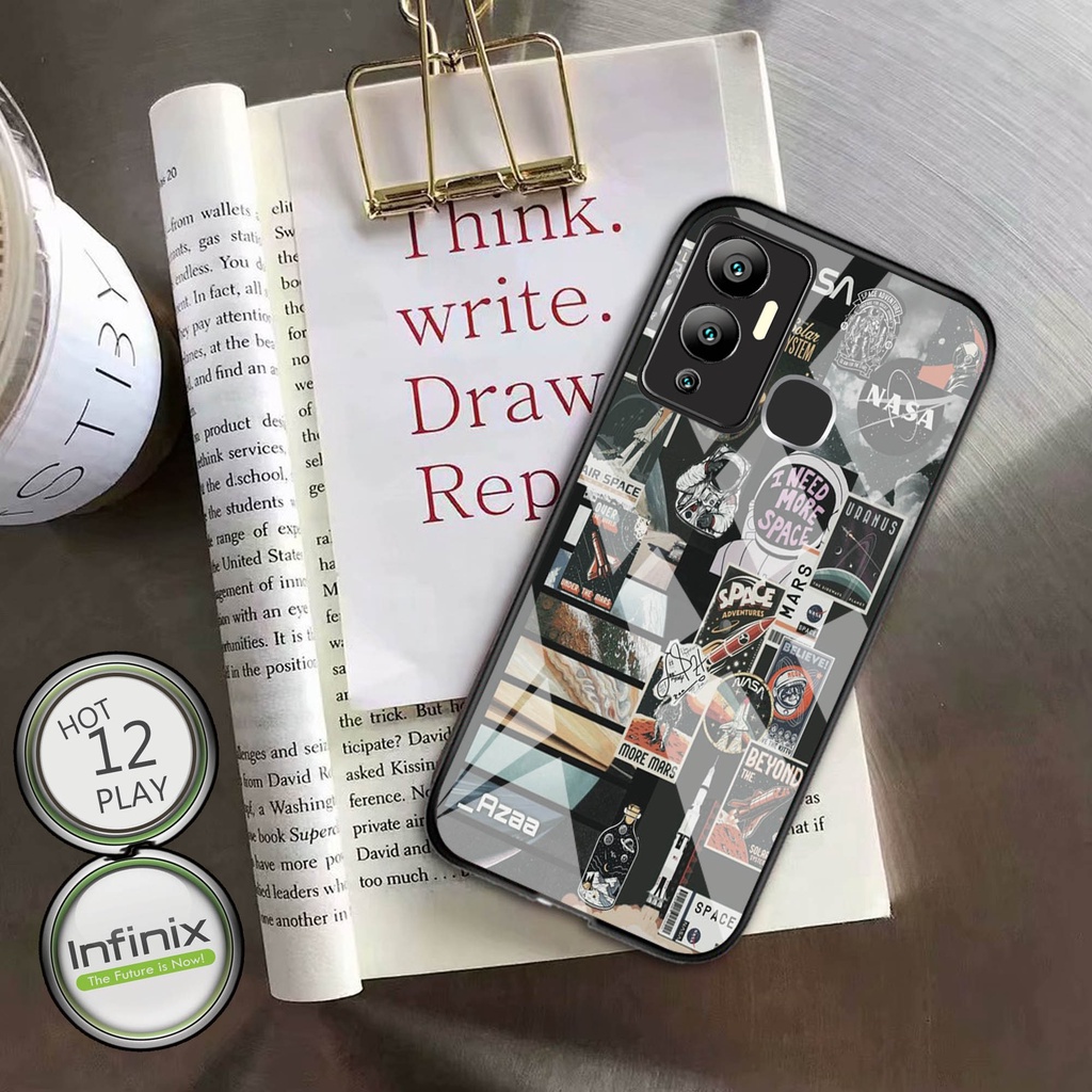 Softcase Glass Kaca Infinix Hot 12 play  - Casing Hp Infinix Hot 12 play - Case Hp Infinix Hot 12 pl