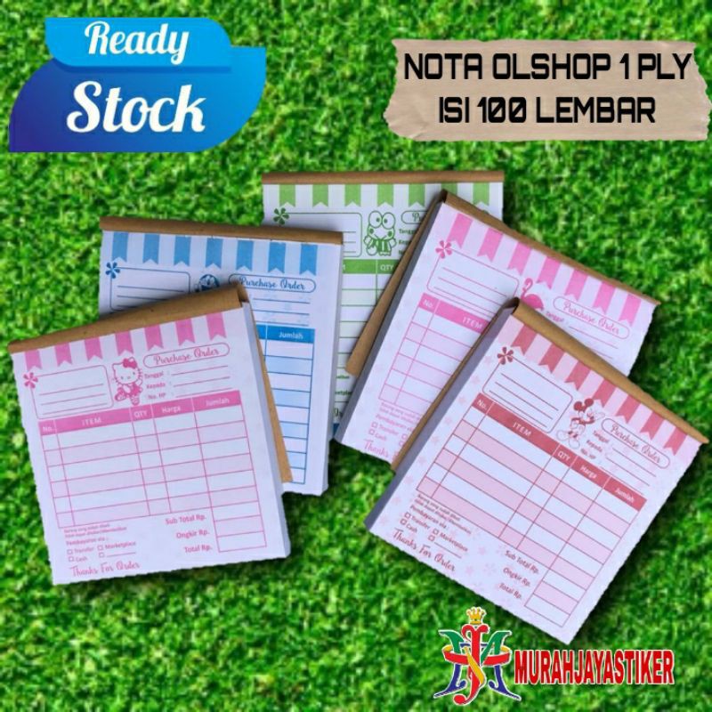

NOTA 1 PLY ISI 100 LEMBAR / NOTA OLSHOP MURAH