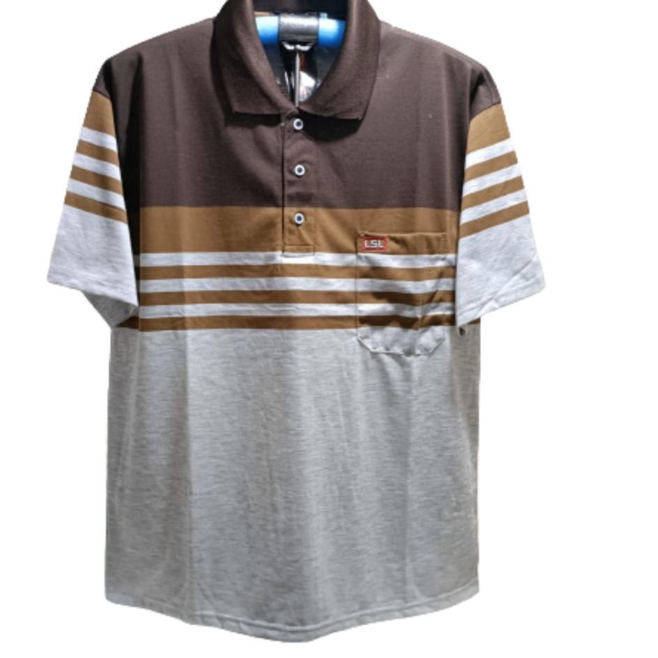 SIZE L XL XXL KAOS KERAH ORANG TUA / KAOS KERAH SALUR 