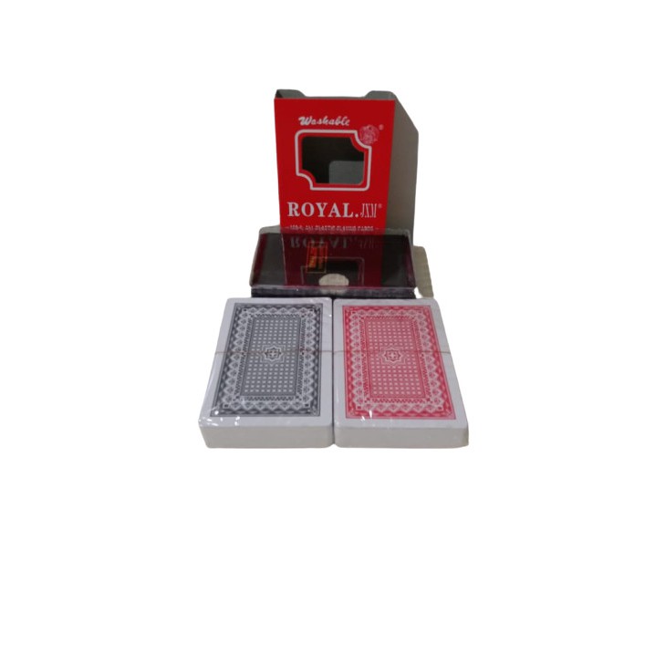 Kartu Remi Plastik Royal Plastic Box / REMI ROYAL- Hitam