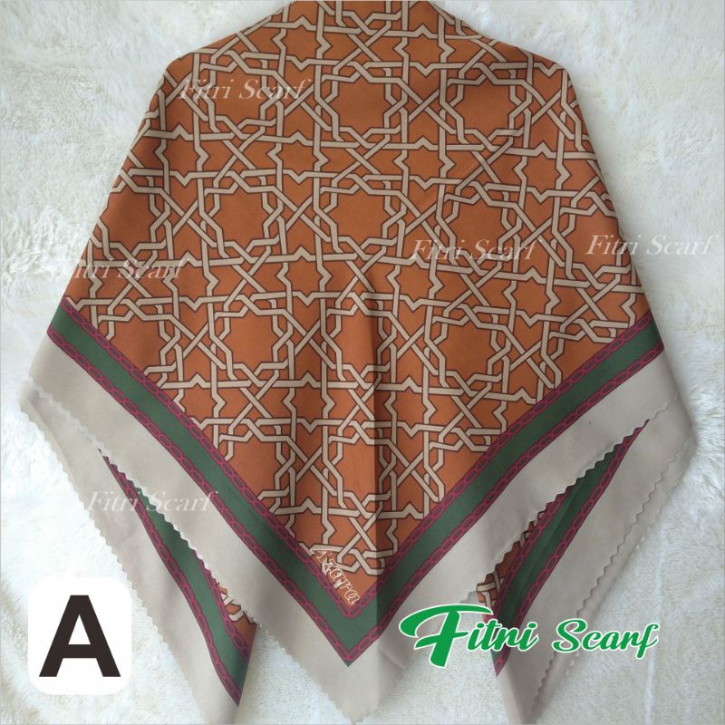 jilbab segi empat motif hijab segi empat motif kerudung segi empat motif azara oscara J 4-A