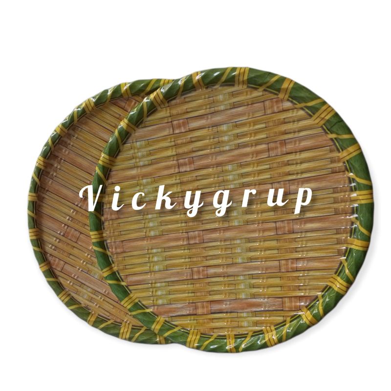 PIRING SAJI BAHAN MELAMIN MOTIF ROTAN TERBARU