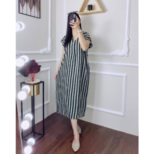 Batik Prass - Daster  Busui Kekinian Non Ruffle ANGELINA-SAGE GREEN