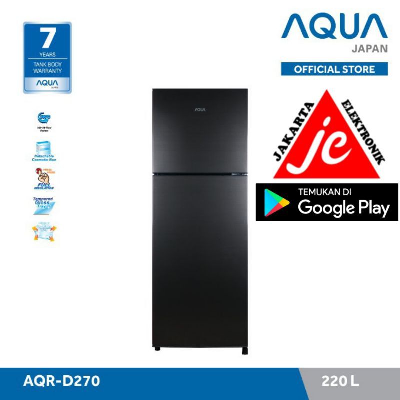 AQUA KULKAS 2PINTU AQR-D270