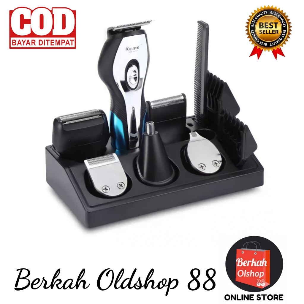 Berkah Oldshop 88 - Kemei KM-5031 Profesional Hair Clipper Alat Pemangkas Rambut 11 in 1