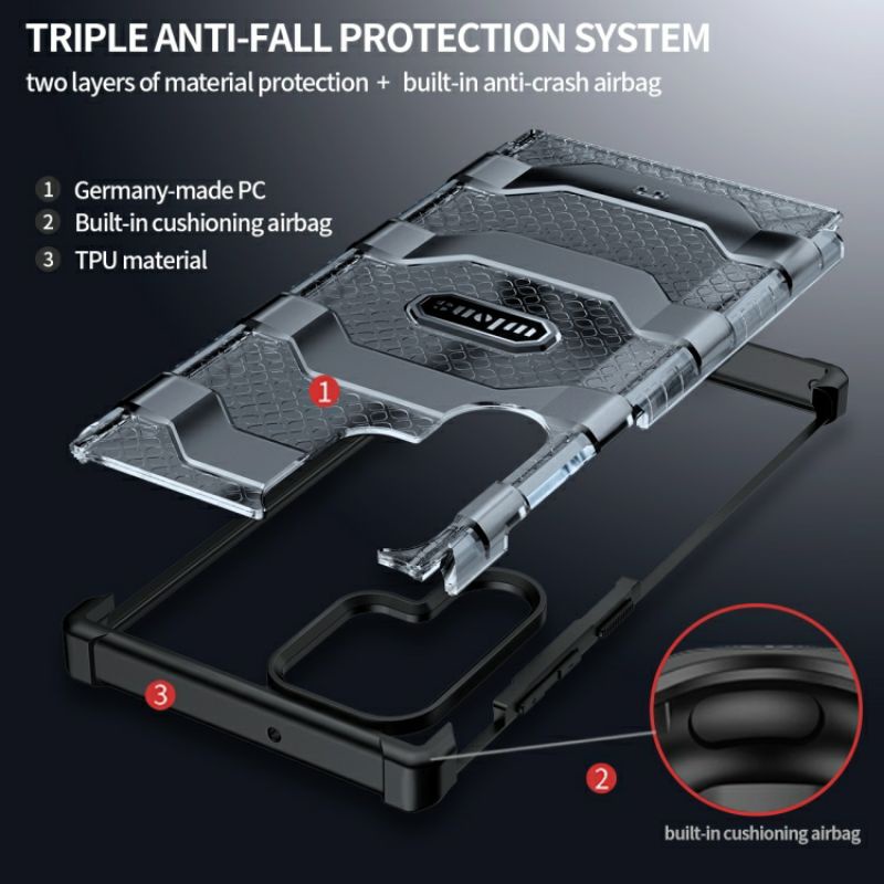 Case Samsung Galaxy S22 Plus Ultra Wlons Military Hardcase