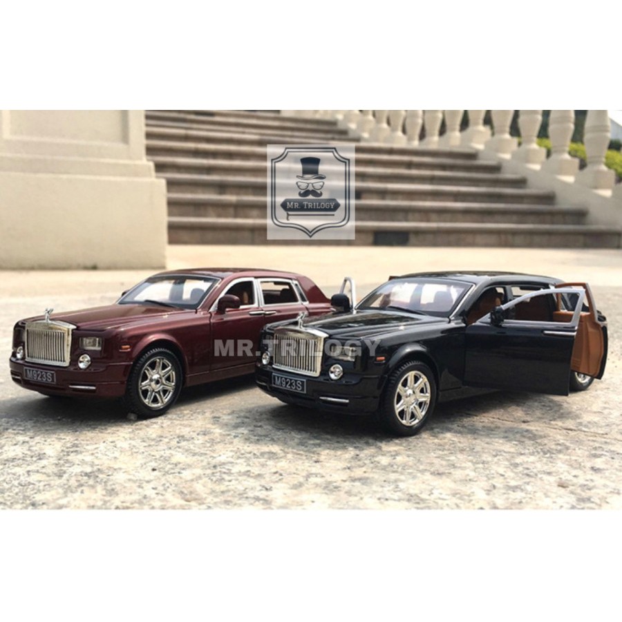 Diecast mobil/ miniatur mobil Rolls Royce Phantom 1:24, kado mainan anak keren Roll-Royce Rolls-Royces rolls-royce RR