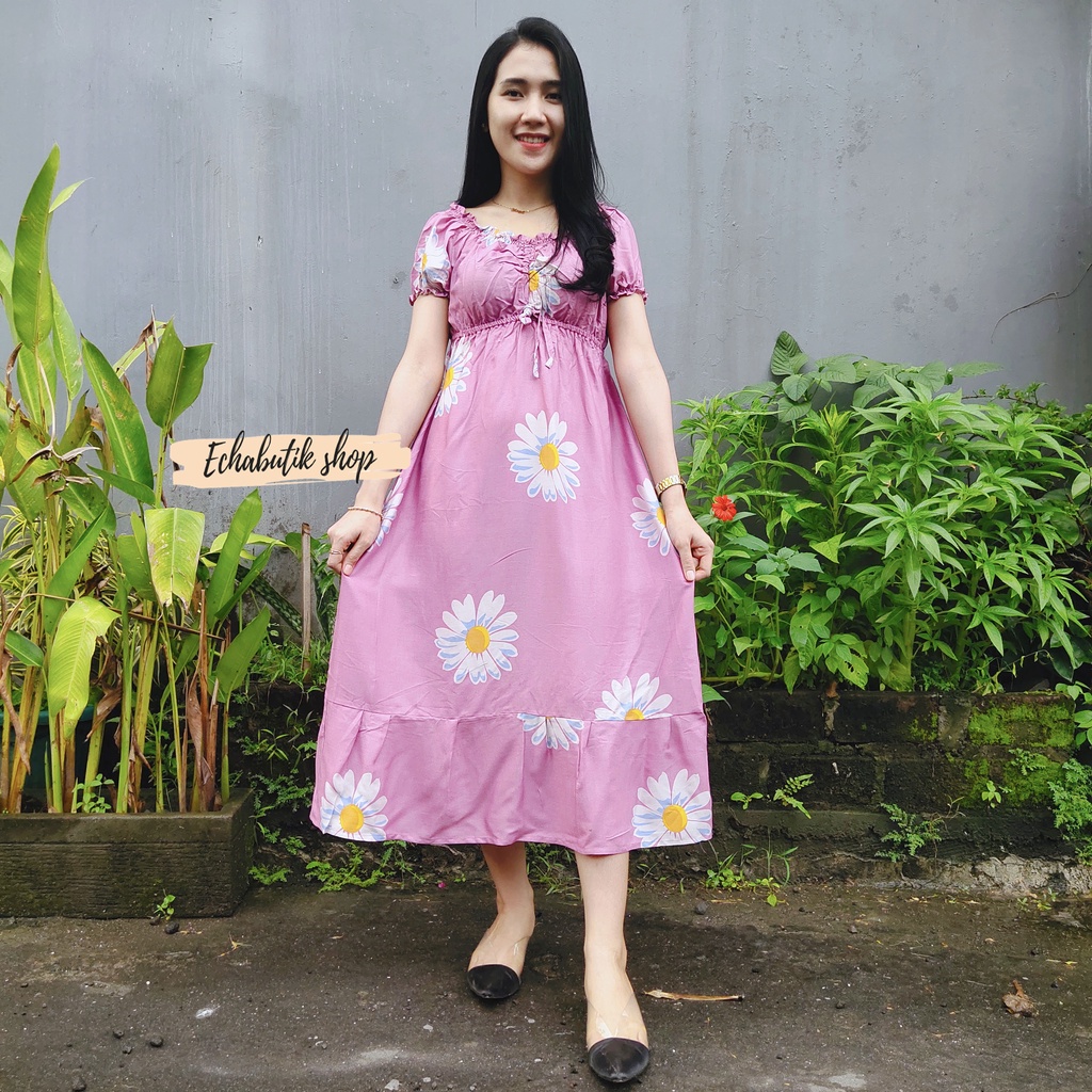 DASTER/DRES CASANDRA POLOS BALI-DAISY PINK