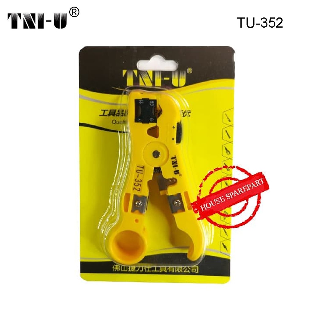 TNI-U TU-352 Coax Cable Stripper Pliers Wire Stripper Knife Cutter