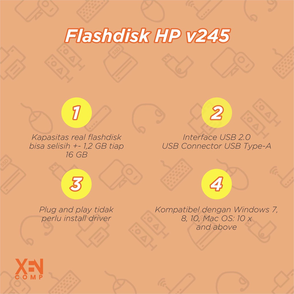 Flashdisk HP V245 32GB USB 2.0 Original