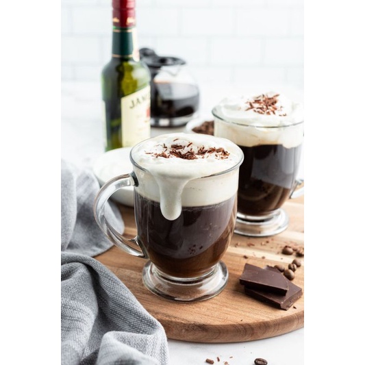 Gelas Kaca Gagang Piala / Gelas Kopi / Gelas Cafe / Gelas Minum / Gelas Unik /Gelas/Gelas Kaca