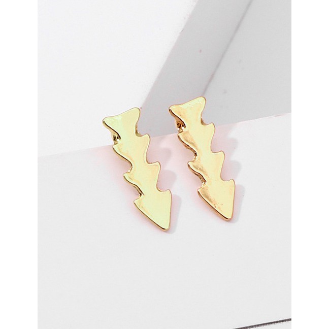 LRC Anting Tusuk Fashion Gold Irregular Earrings F50610