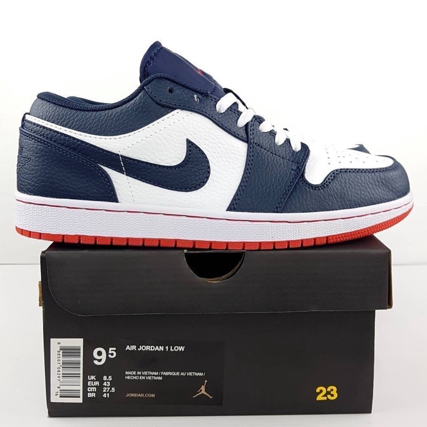SEPATU NIKE AIR JORDAN RETRO 1 LOW EMBERG LOW PREMIUM MIRROR BNIB VIETNAM IMPORT SNEAKERS PRIA  OLAH