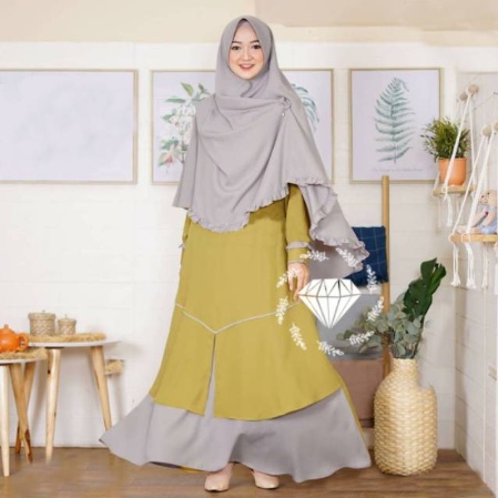 Baju Gamis Wanita Syari Lebaran Jumbo Terbaru 2022 Model Kekinian Bahan Moscrepe Pesta Kondangan Bus