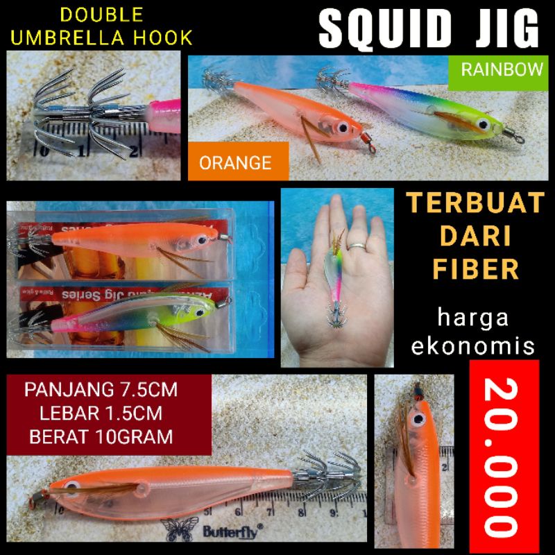 UMPAN CUMI SQUID JIG HARDLURE UMPAN SOTONG UMPAN FIBER UMPAN MANCING CUMI UMPAN PANCING CUMI