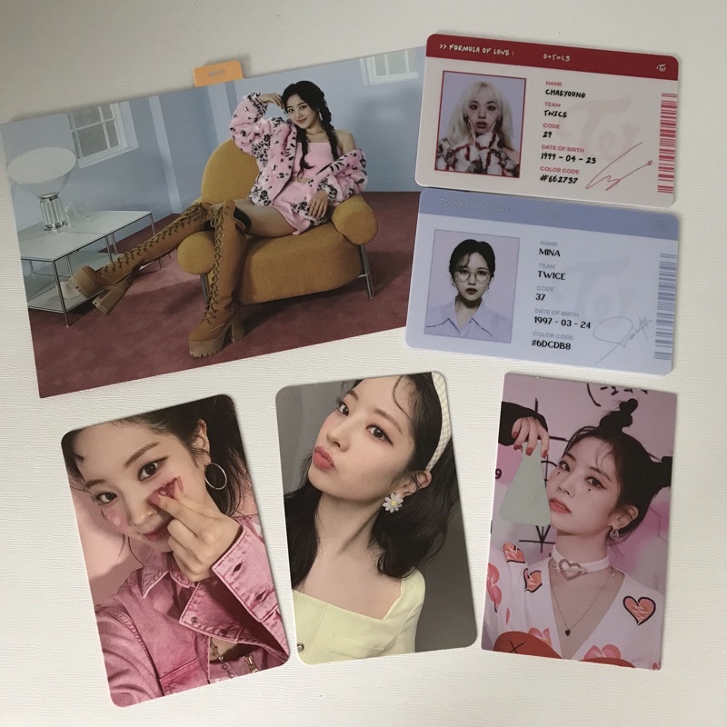 Photocard PC TWICE Formula Of Love FOL Jihyo Dahyun Mina Chaeyoung Official