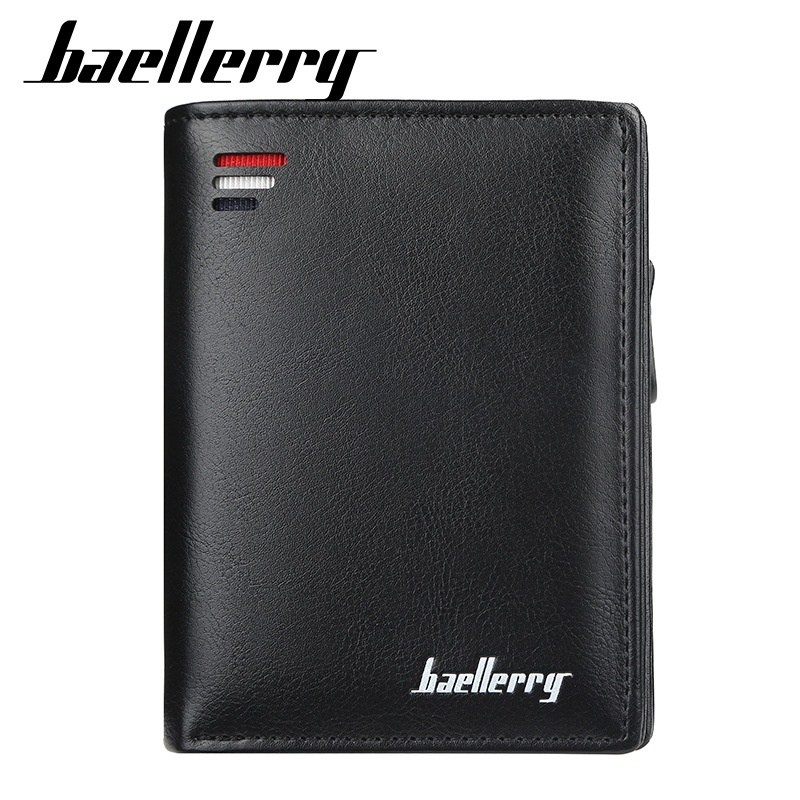 BAELLERRY D3216 Dompet Lipat Pria Kulit Bifold Wallet WK-SBY