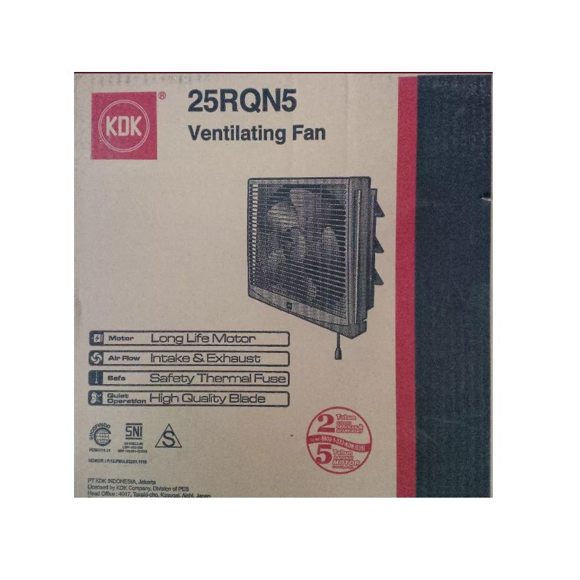 KDK WALL EXHAUST FAN DINDING 10&quot; 25RQN 25 RQN