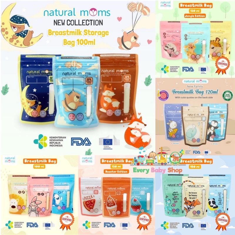 Natural Moms Kantong Asi 100ml 100 ml Breastmilk Storage