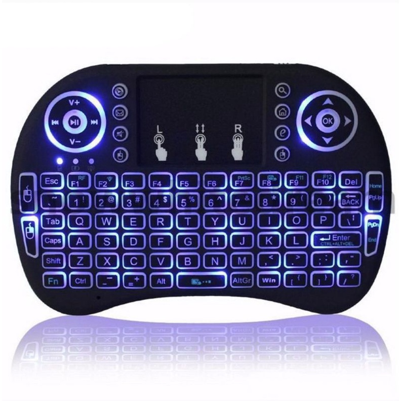 Air Mouse Wireless Mini Keyboard RGB 2.4GHz Dengan Touch Pad