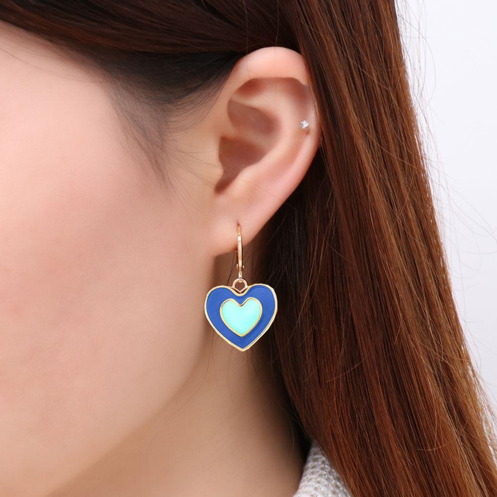 Lily Anting Gantung Gadis Enamel Fashion Perhiasan Tubuh Huggie Hoop