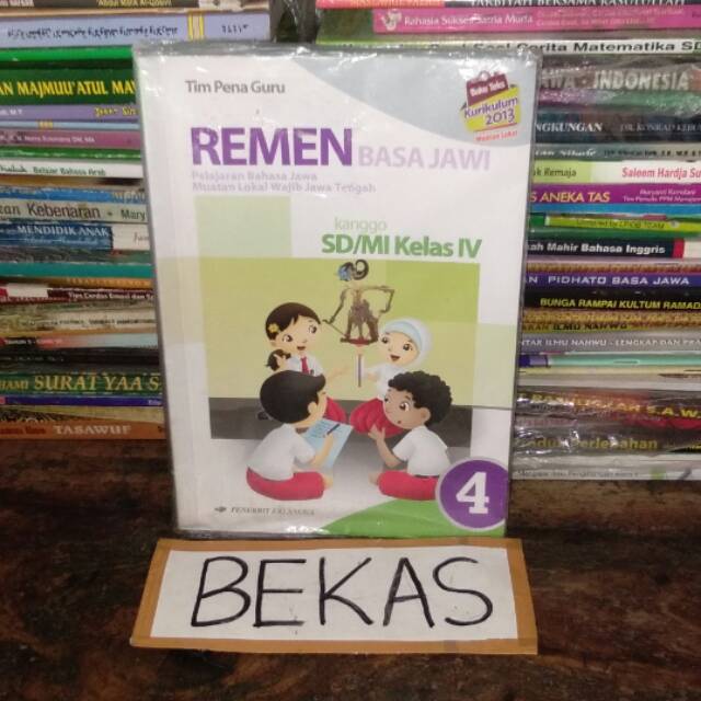 Buku Remen Bahasa Basa Jawi Jawa kelas 4 IV SD MI Penerbit Erlangga Kurikulum 2013