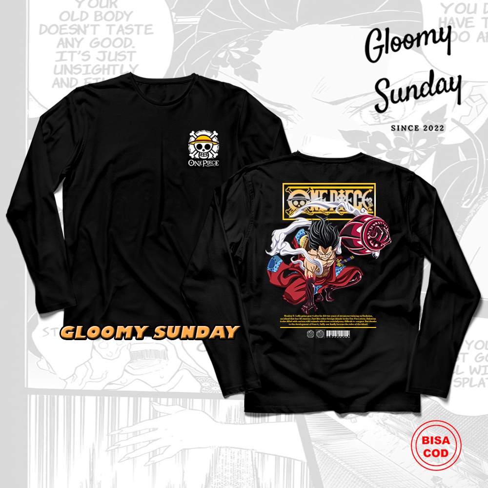 Kaos ANIME LENGAN PANJANG ONE PIECE GEAR 4 / Kaos Distro Lengan Panjang / Longsleeve / Kaos Pria Len