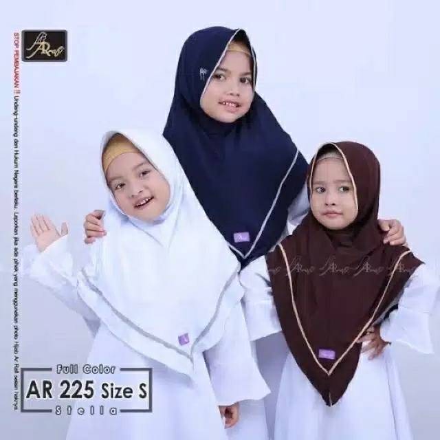 hijab/jilbab/kerudung/bergo anak sekolah polos murah by arrafi kode AR 225 KIDS (S)