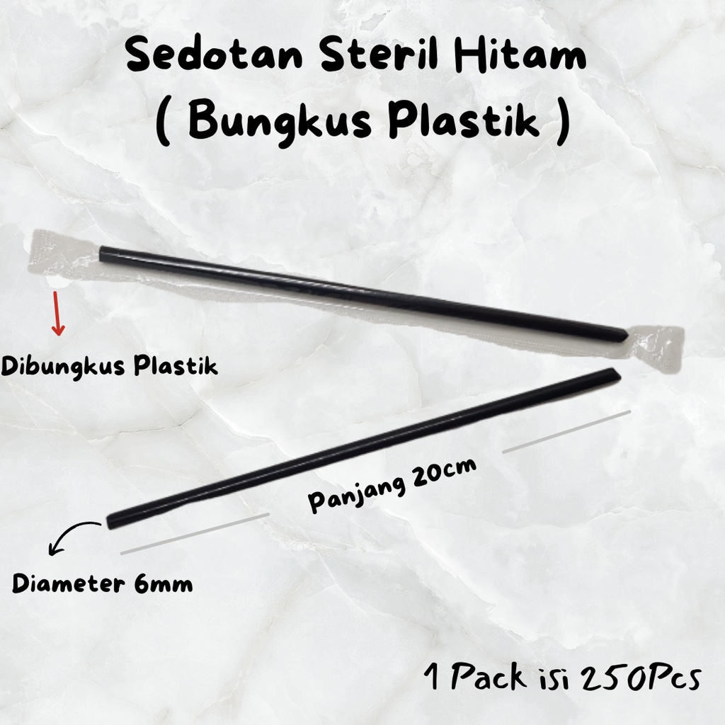 Sedotan Plastik Steril  20cm / Sedotan Steril 6mm / Pipet Plastik