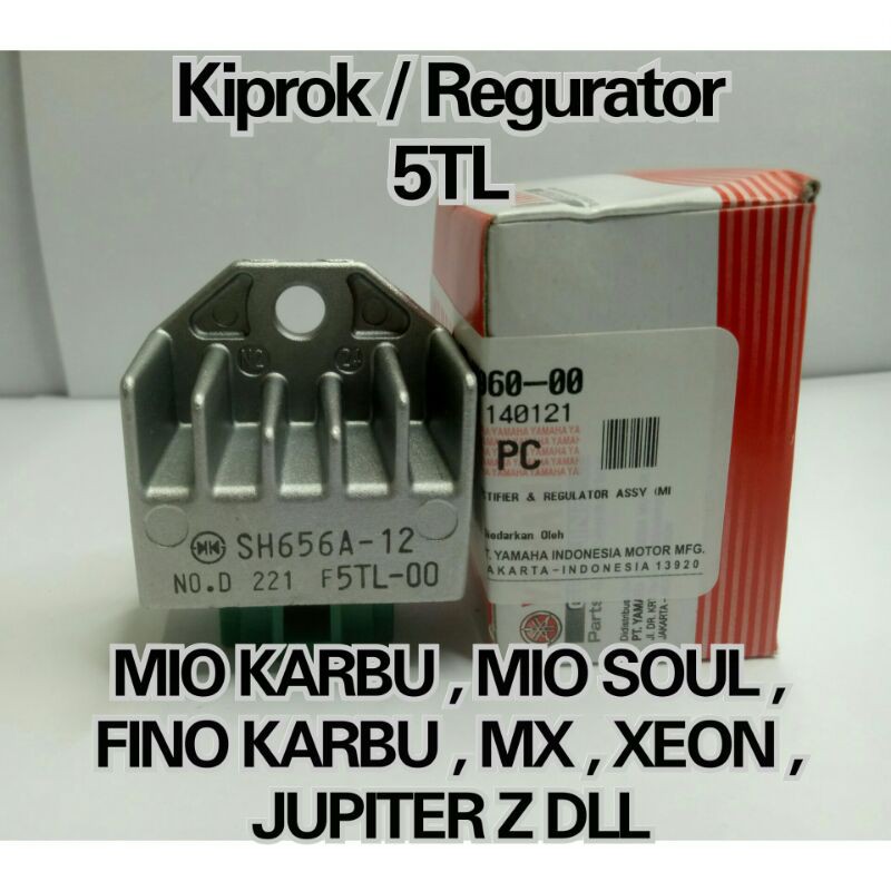 Kiprok REGULATOR YAMAHA MIO 5TL ORIGINAL ORI ASLI MIO SOUL FINO CARBU MX JUPITER Z , VEGA ZR VEGA R 