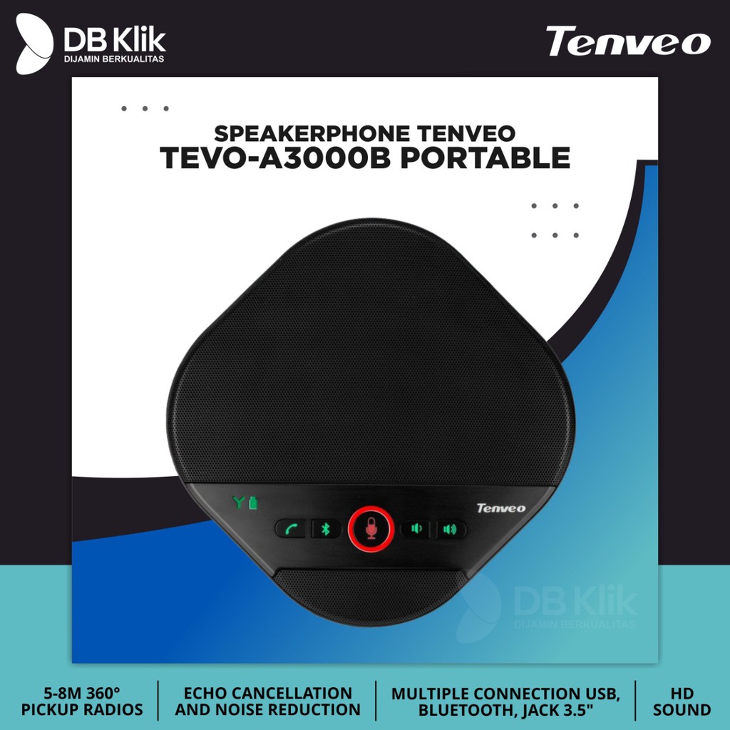 Speakerphone TENVEO TEVO-A3000B Portable Bluetooth for NV20U Webcam