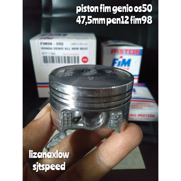 piston kit fim honda genio os 50 47,5mm pen12 all new beat fim98-1