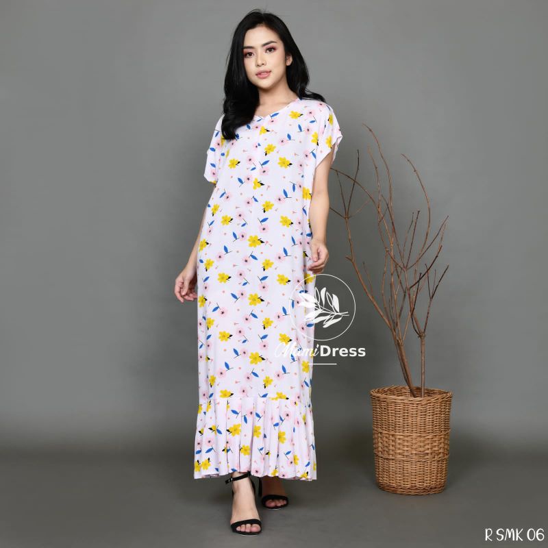 Daster Panjang Busui Ruffle / Daster Kekinian