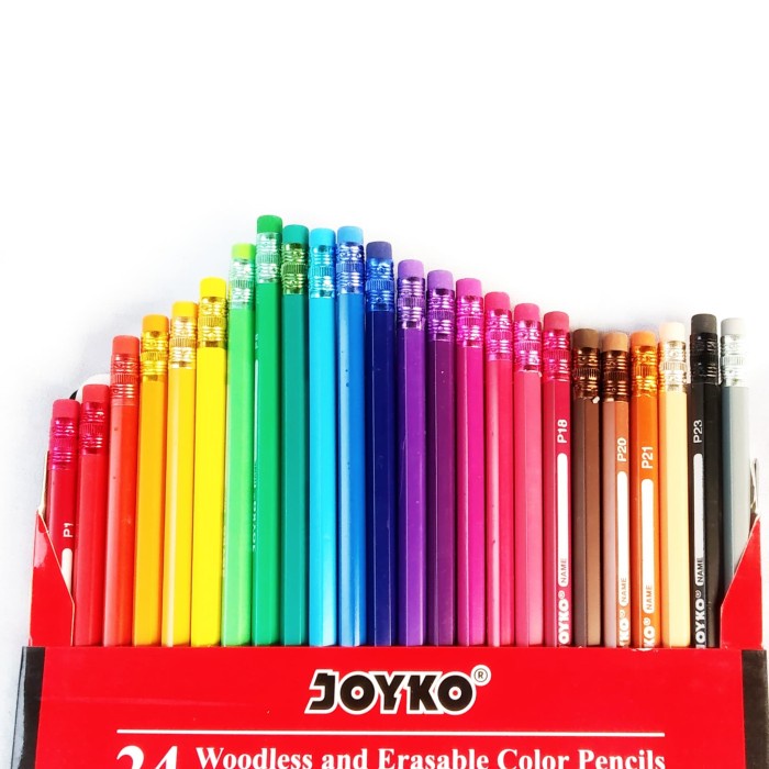 

WARNAPENSIL- PENSIL WARNA 24 WARNA BISA DI HAPUS JOYKO CP-115 ERASABLE -PENSIL WARNA