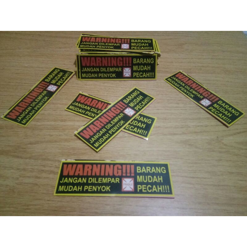 sticker/kertas sticker/fragile warning isi /100/ pcs