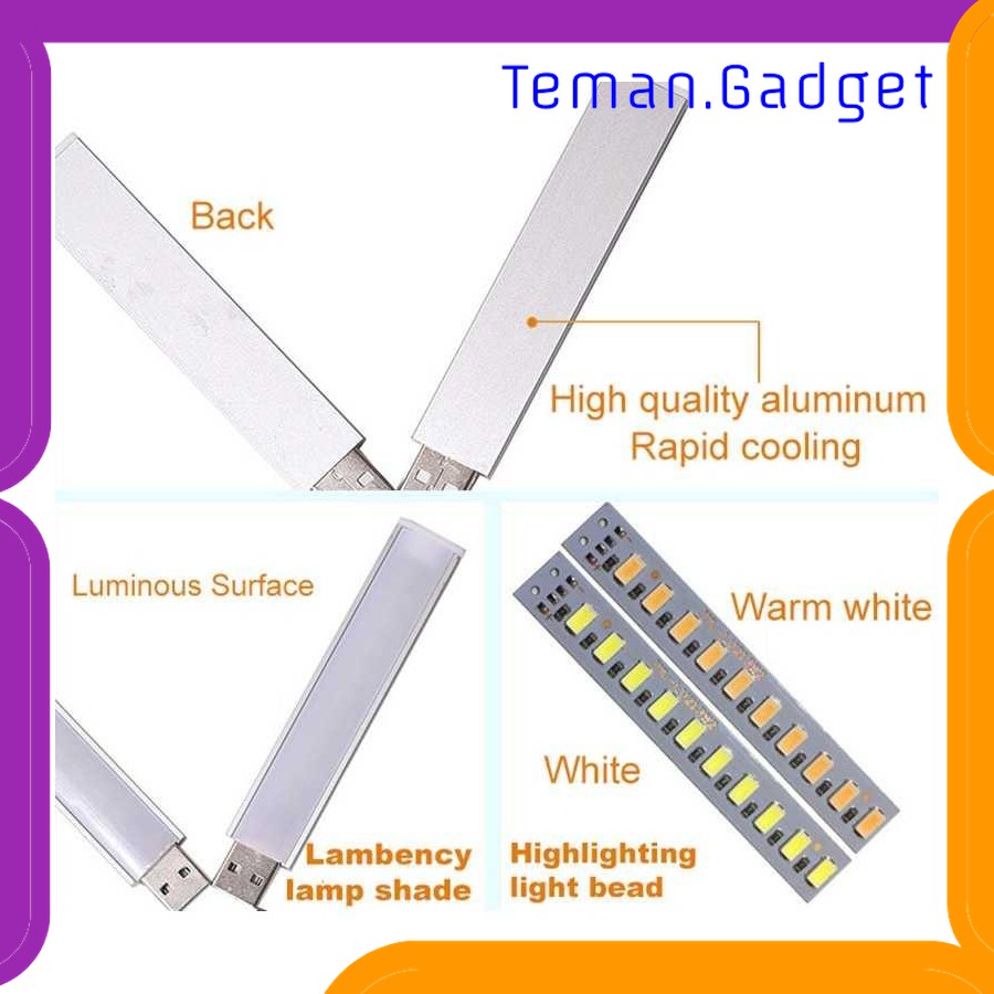 TG-DG039 ZHMZH LAMPU BELAJAR LED STRIP PORTABLE USB 24 LED 12W - SMD573