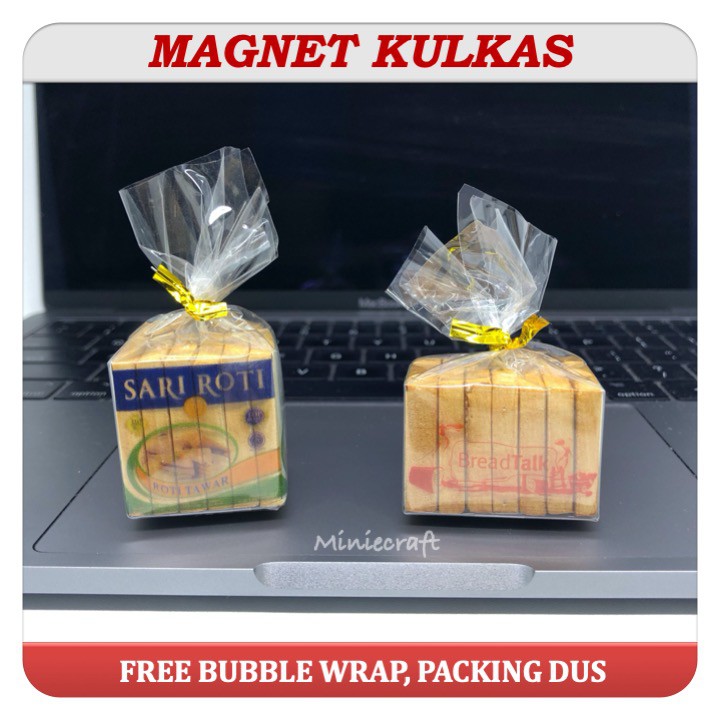 MINIATUR MAGNET TEMPELAN KULKAS SOUVENIR PRODUK ROTI TAWAR SARI ROTI, BREADTALK