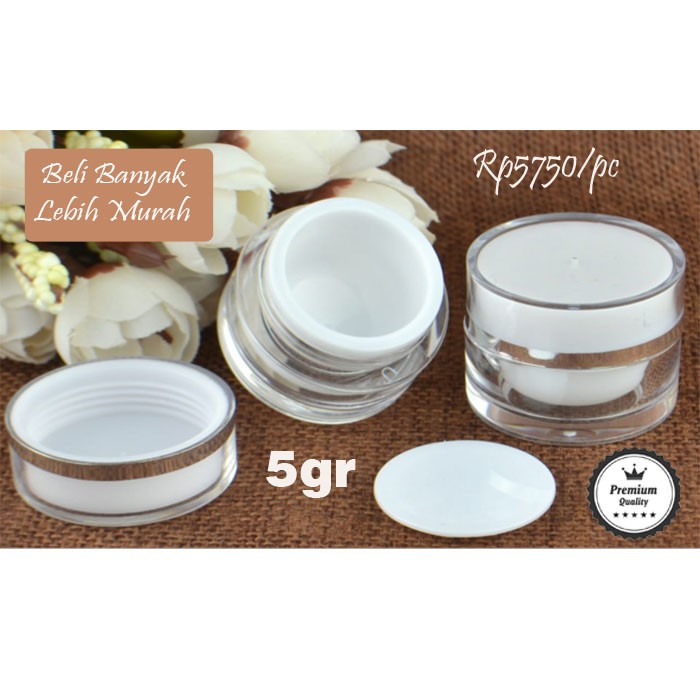  Pot  Cream 5gr Akrilik Kualitas Premium Cream Jar Pot  