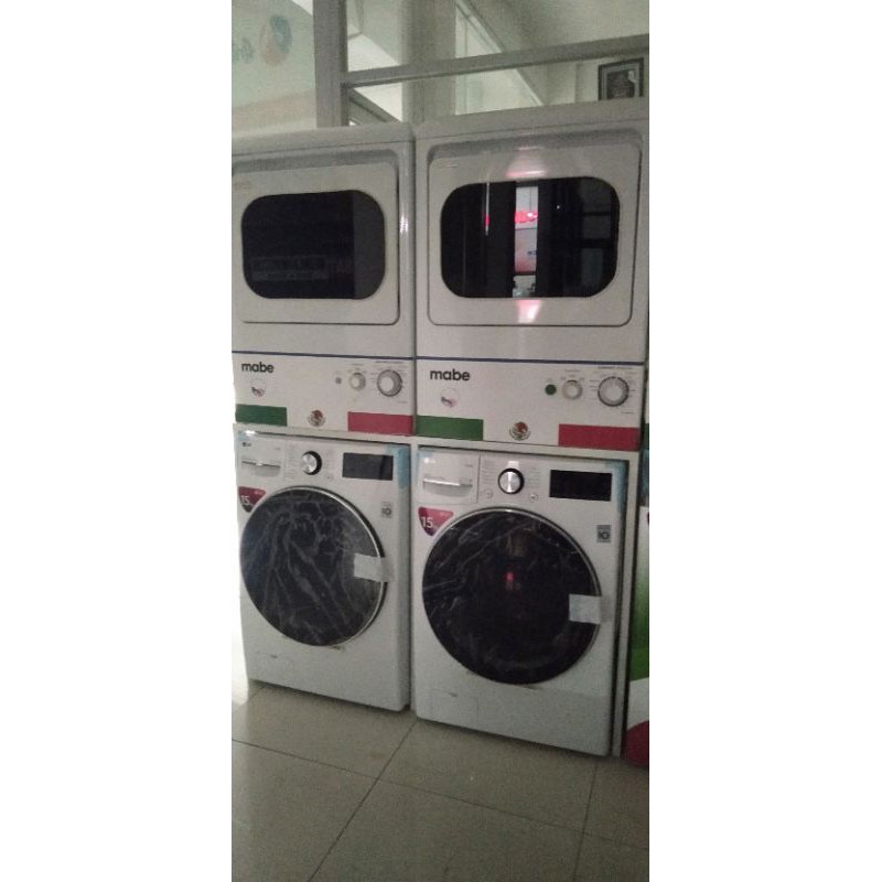 Mesin Laundry Tumpuk LG 15 kg dan pengering Gas