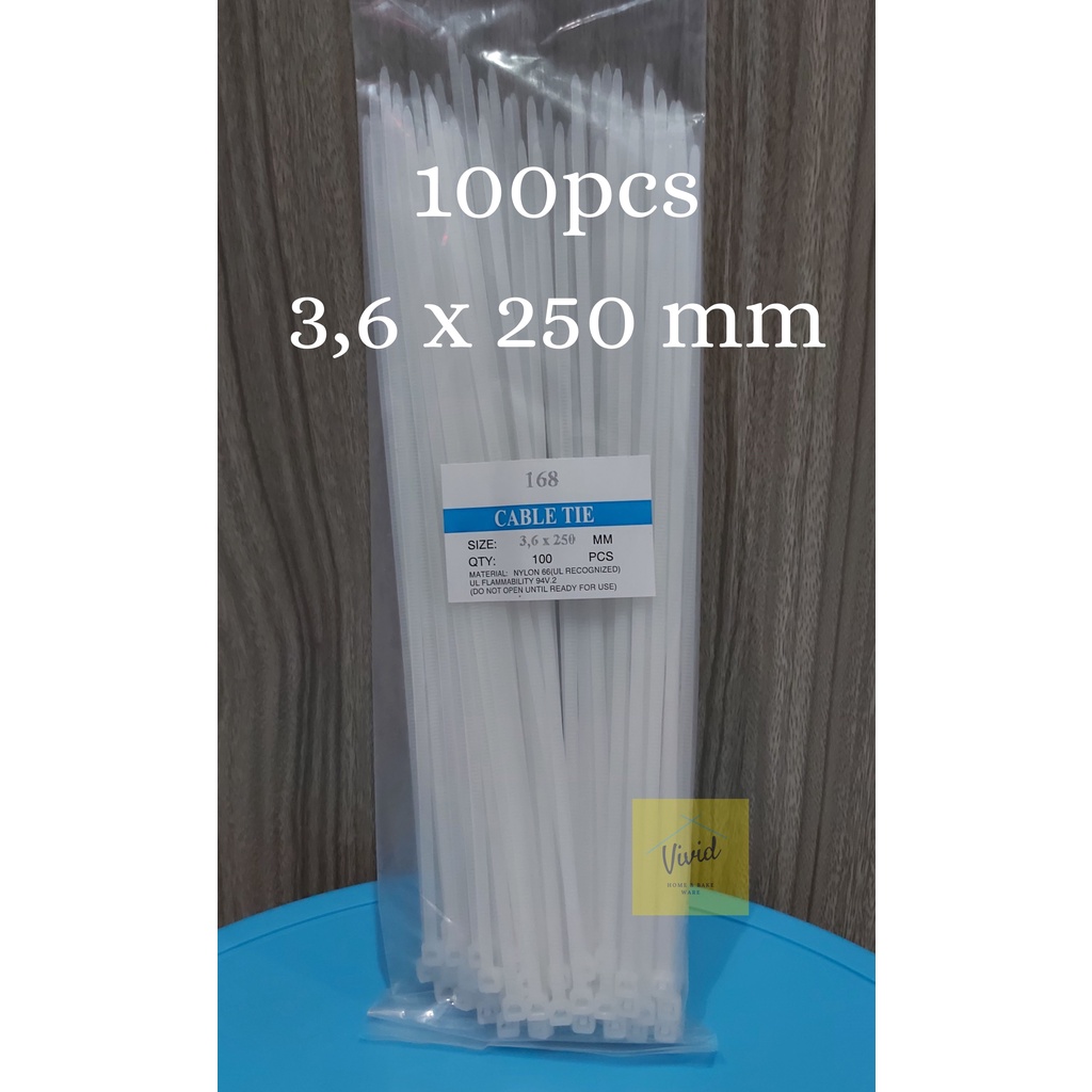 

Kabel Ties 3,6 x 250 MM - Tali Segel Plastik (100 pcs)