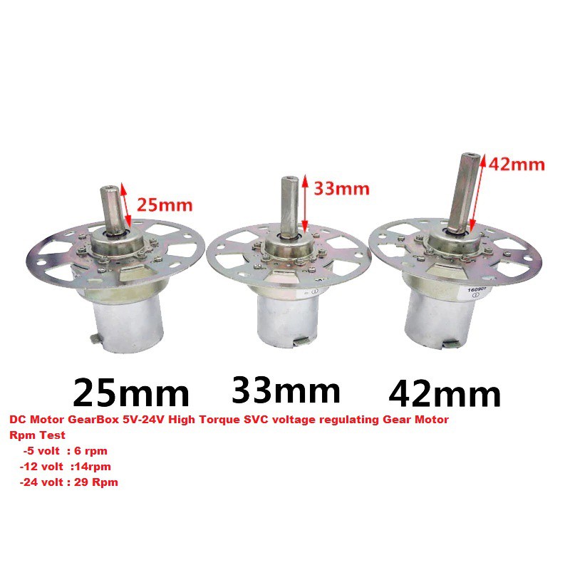 DC Motor GearBox 5V-24V High Torque SVC voltage regulating Gear Motor