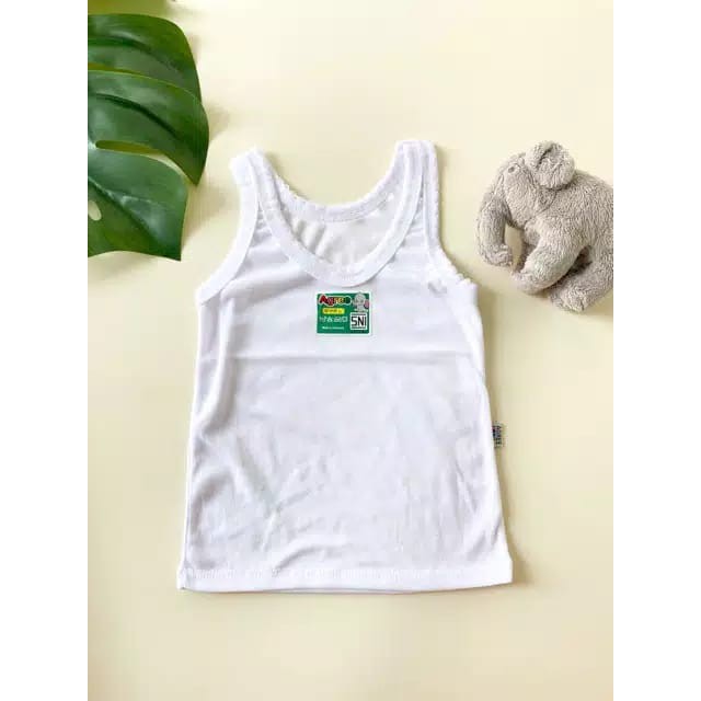 Singlet Anak Agree Kids SF019 / Singlet Anak Perempuan Laki-laki Putih Katun Serap Keringat