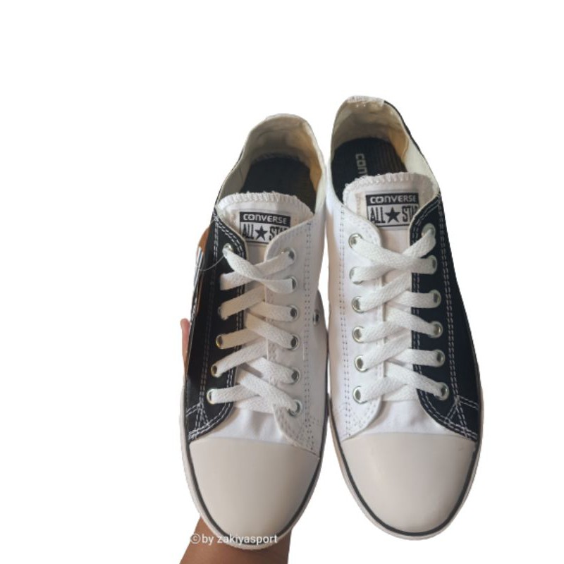 Sepatu Converse Combinasi Grade Ori Putih Hitam Kanvas