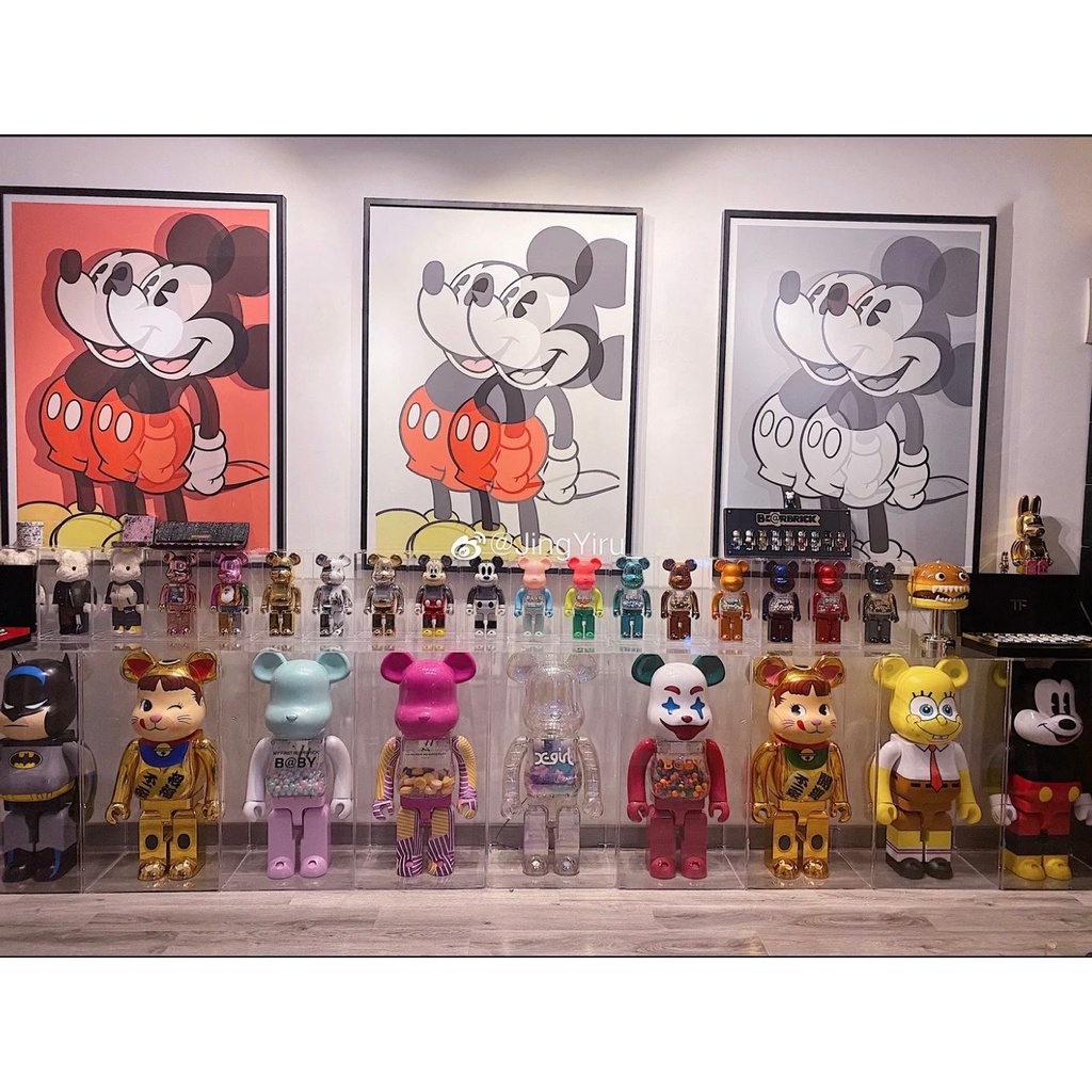 BE@RBRICK bearbrick 400% kaws Jackson pollock nasa moon Van Gogh 28cm